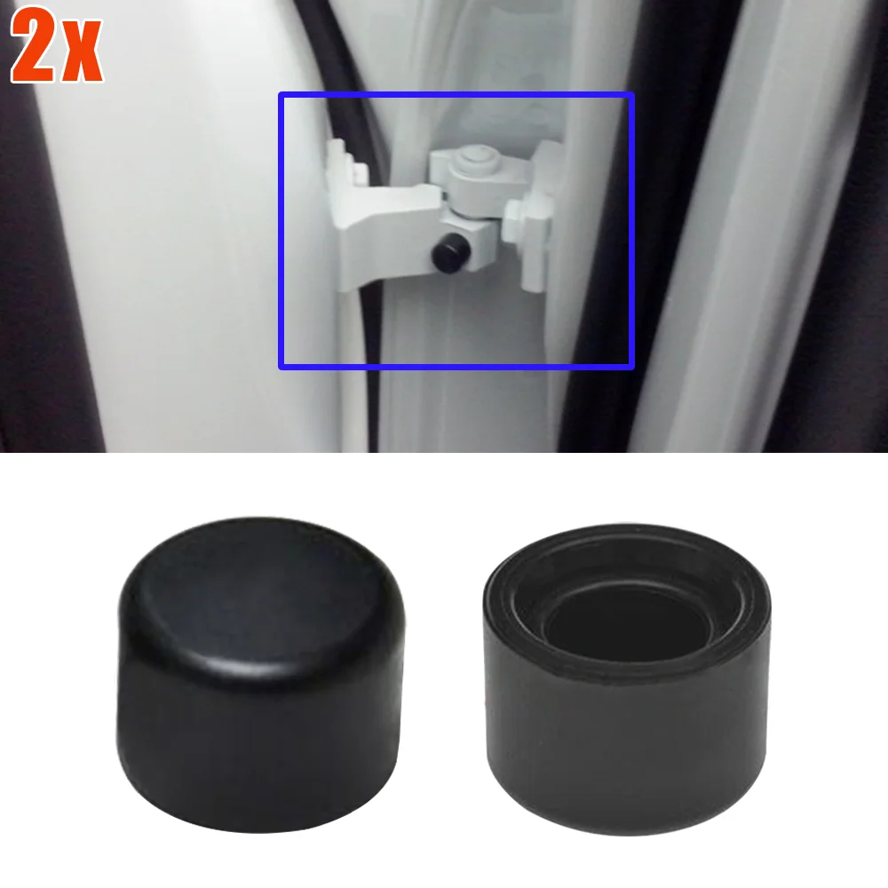 2X For VW California Golf Jetta Passat Polo Scirocco Sharan T-Roc Teramont Black Auto Door Hinge Screw Cap rust prevention Cover