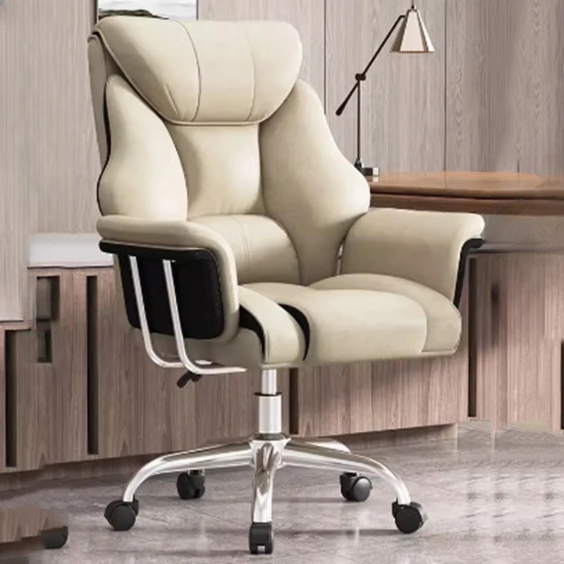 Swivel Computer Office Chair Chaise Mobile Executive Rolling Arm Office Chair Leather Silla De Escritorio Luxury Furniture