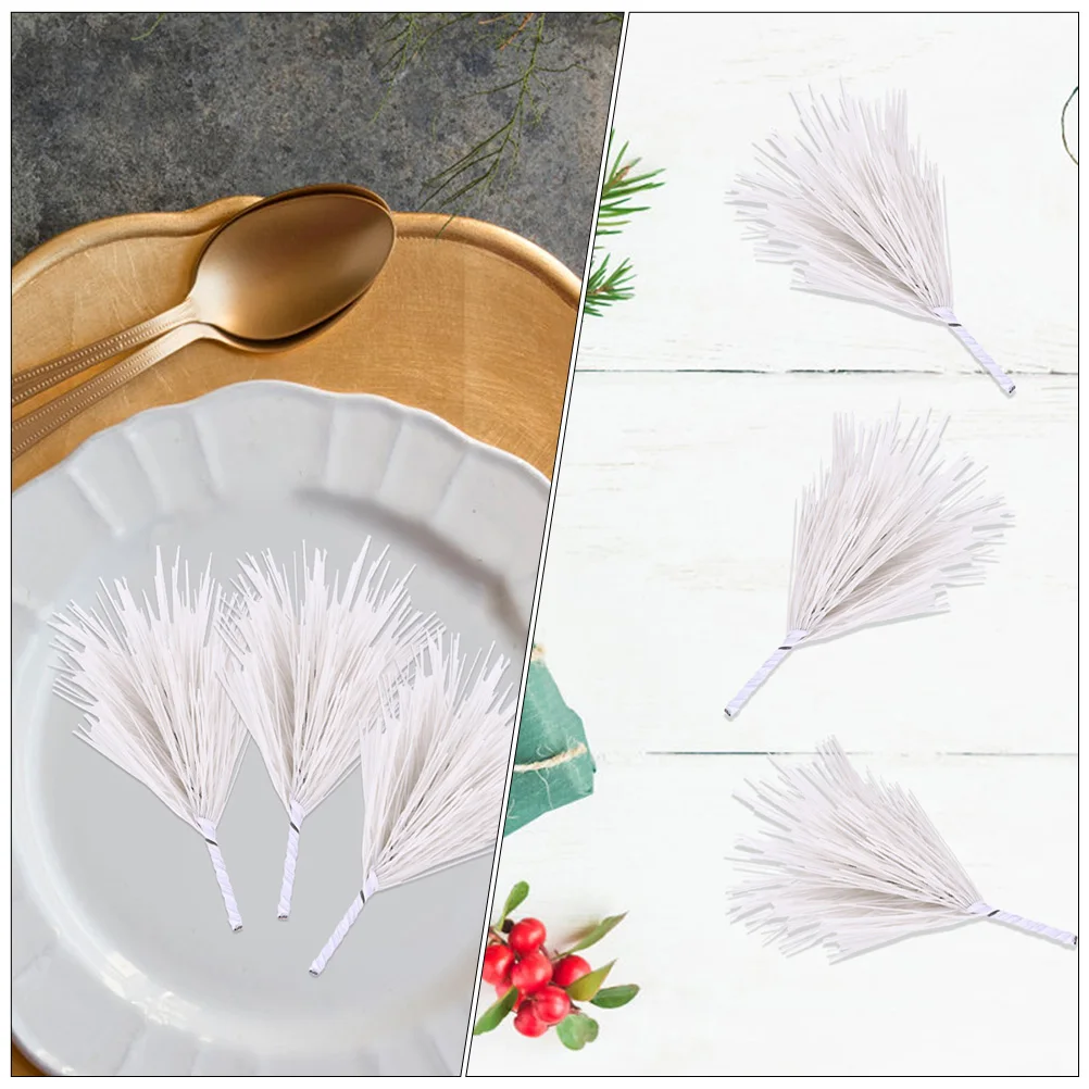 

50 Pcs Decorations Artificial Pine Needles Decorating Plastic Christmas Supplies