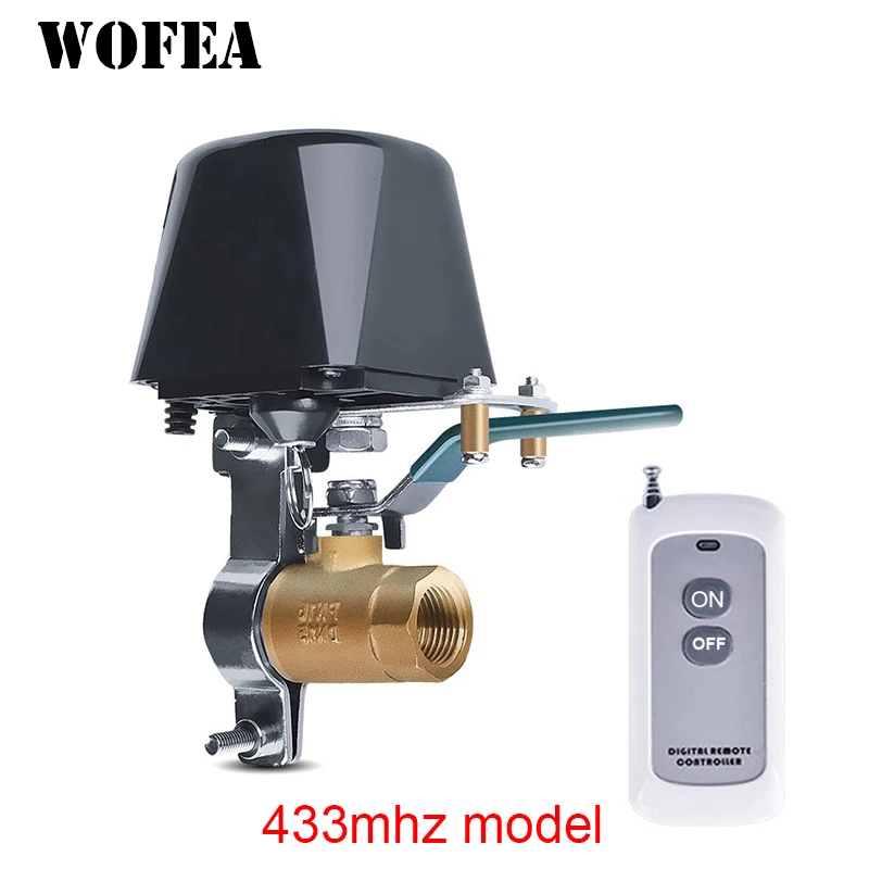 Wofea-Detector de agua inalámbrico y controlador de válvula automático, manipulador de Control remoto inalámbrico, 433mhz