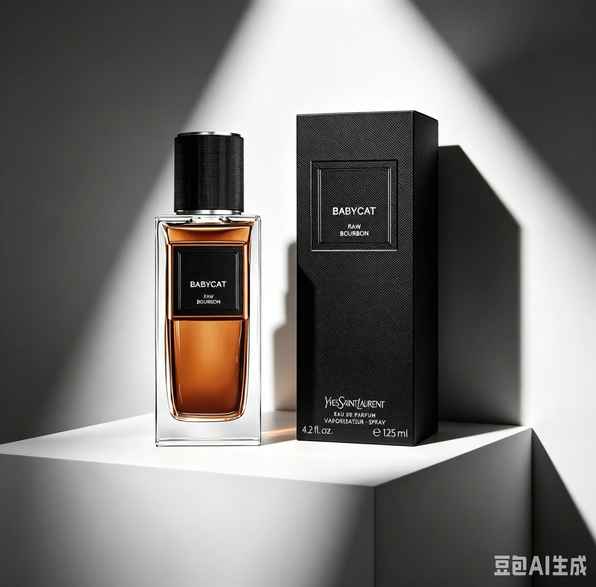 

Babycat Raw Bourbon Eau de Parfum 125ml Long-Lasting Woody Spicy Men's Cologne Warm Amber Vanilla Fragrance Sleek Glass Bottle with Gift Box for Daily Work Date Night