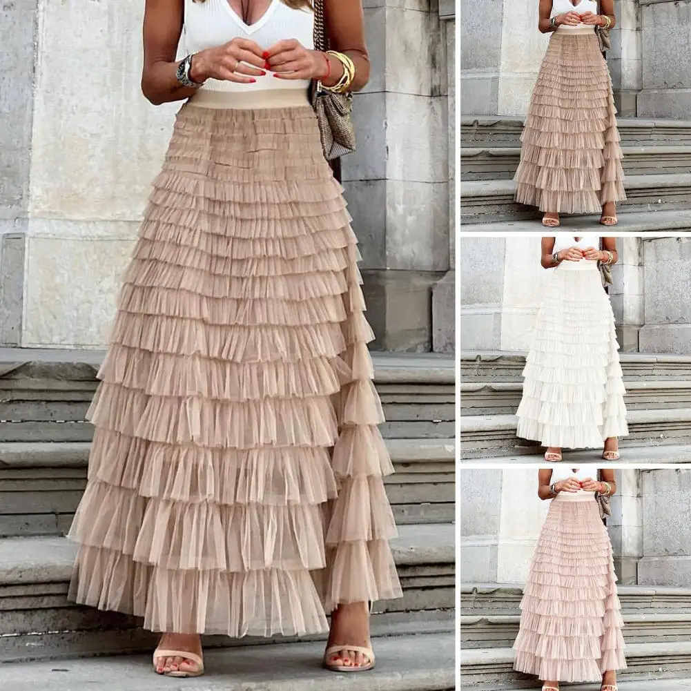 Fashion Cotton Linen Clothes Women Skirts Maxi Elegant Streetwear Saia Ropa Mujer Casual Vestido Long Skirt Faldas