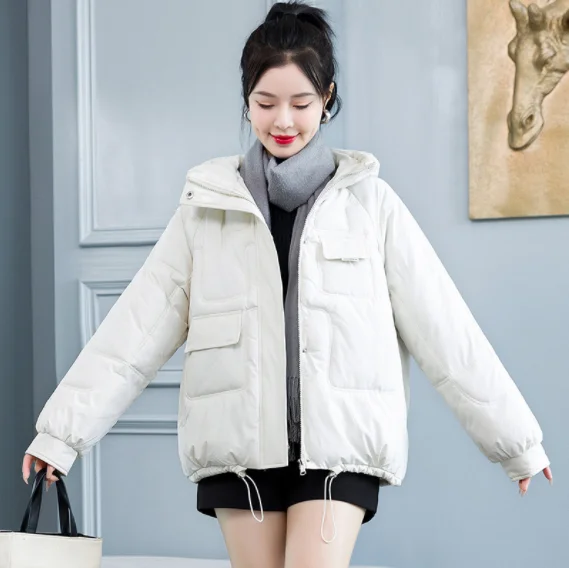 Chaqueta gruesa de algodón para mujer, Parka holgada, abrigo de plumón, ropa de pan, versión coreana, invierno, novedad de 2023