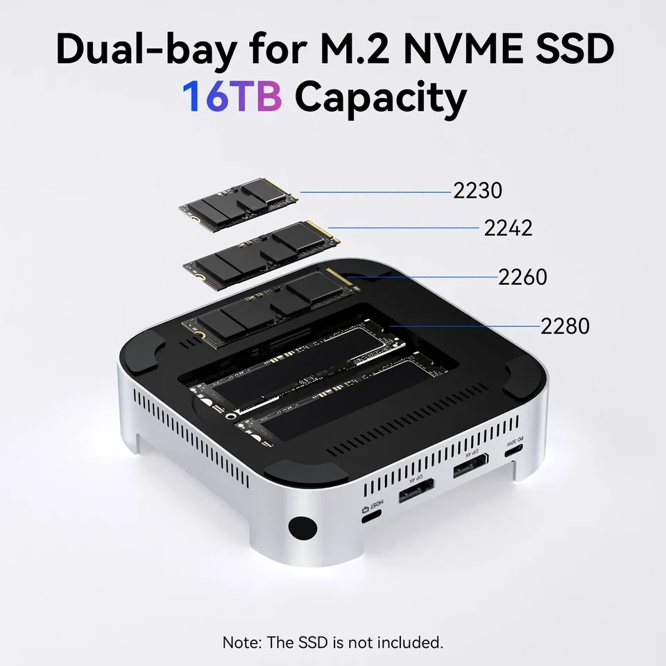 Acasis Mac Mini Docking Station USB-C 40Gbps to DP 4K/144HZ TF/SD