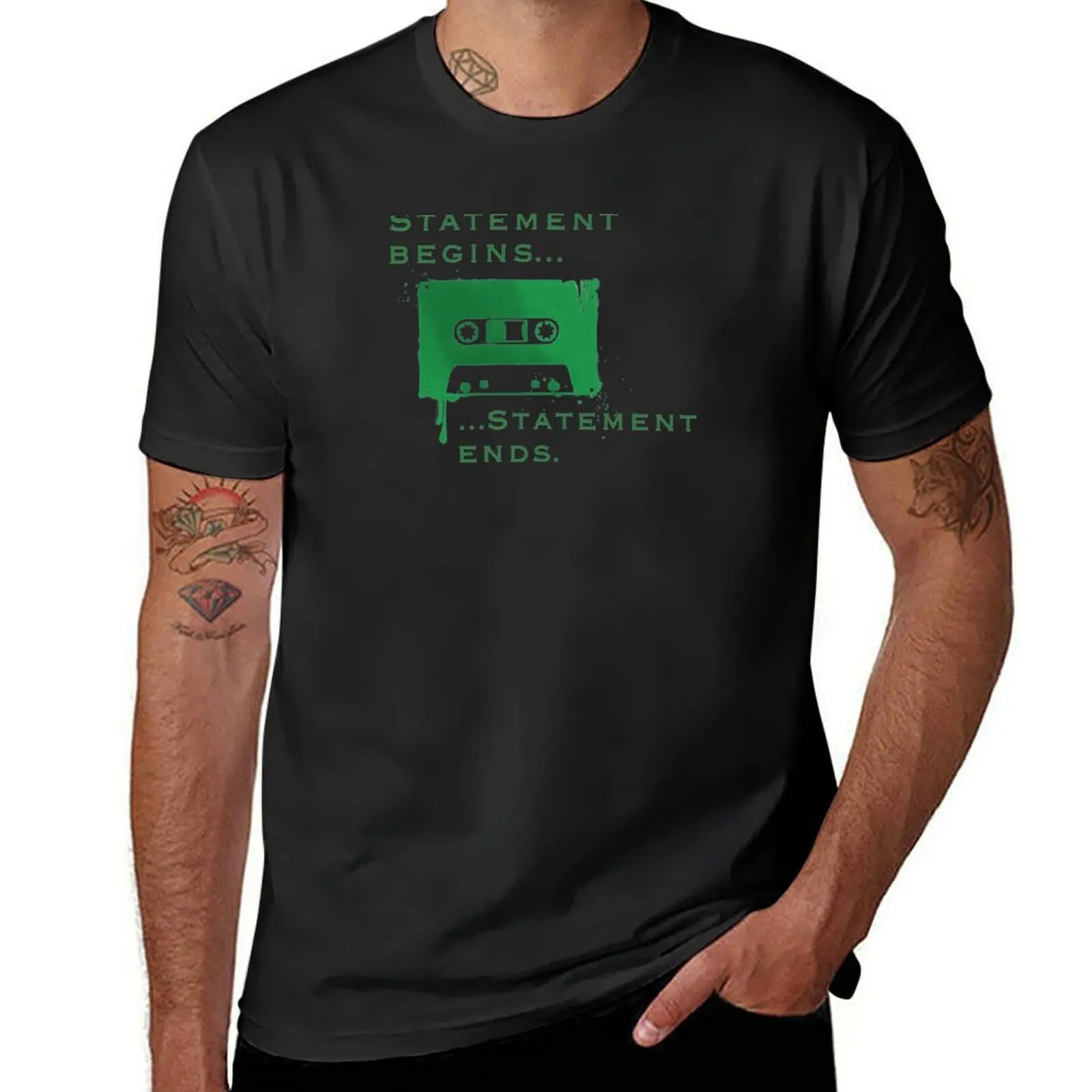 Statement Begins... Statement Ends... T-Shirt sports fans boys animal print Blouse plus size tops black t shirts for men