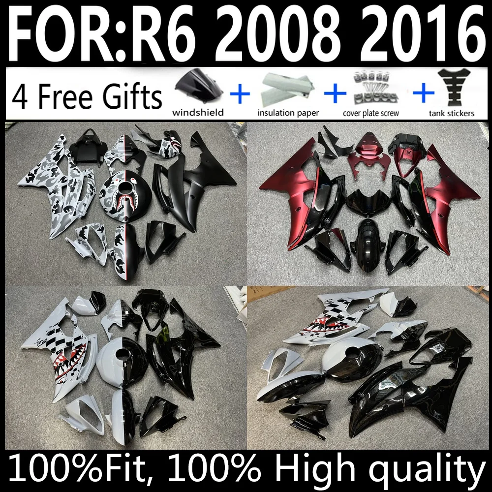 

100% Fitment Guaranteed Injection Fairing Kit For Yamaha YZF-R6 2008-2016 Bodywork Cowlings Set Factory