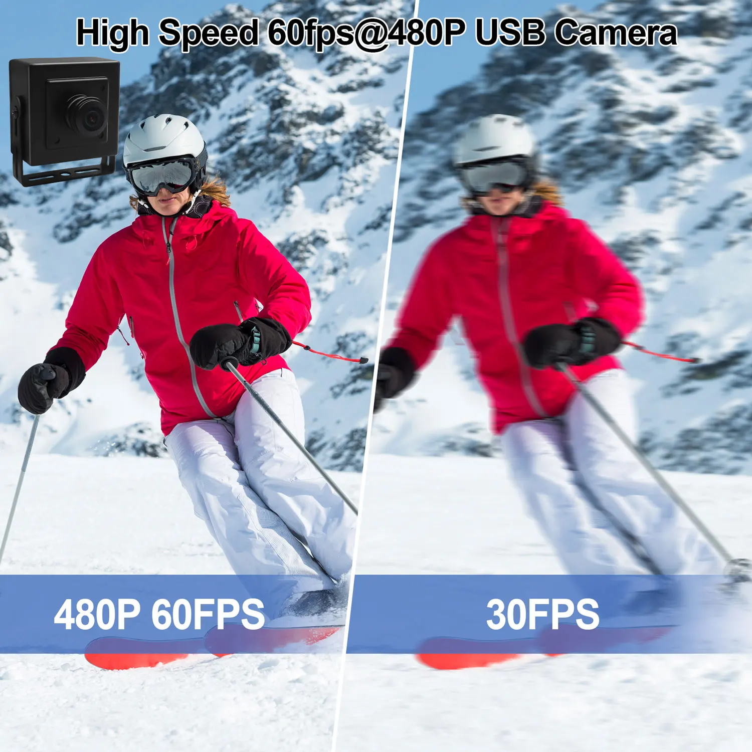 ELP VGA USB Camera 480P 60fps 170 Degree Wide Angle Fisheye Lens 640x480 Support Security Protection, Education and Training