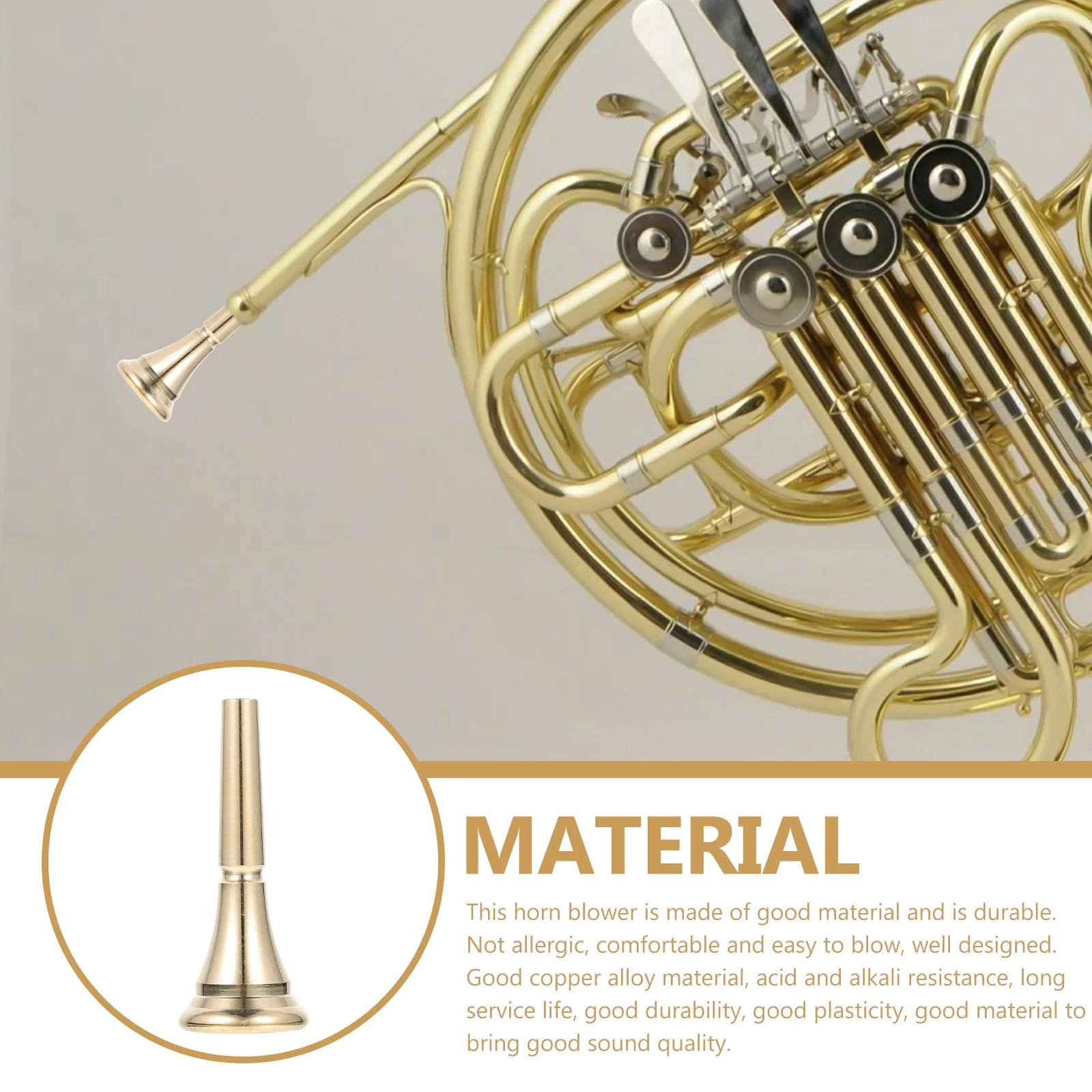 

Brass Horn Mouthpiece Smooth Surface Easy Clean Portable Part Suitable Students Professionals Trumpet Accessories Durable