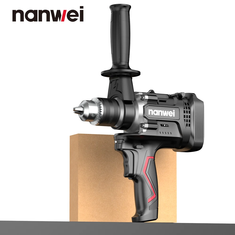 NANWEI Cordless Brushless 21V Industrial Grade Drill 220NM High Torque Professional Ice Drilling Fishing Screwdriver