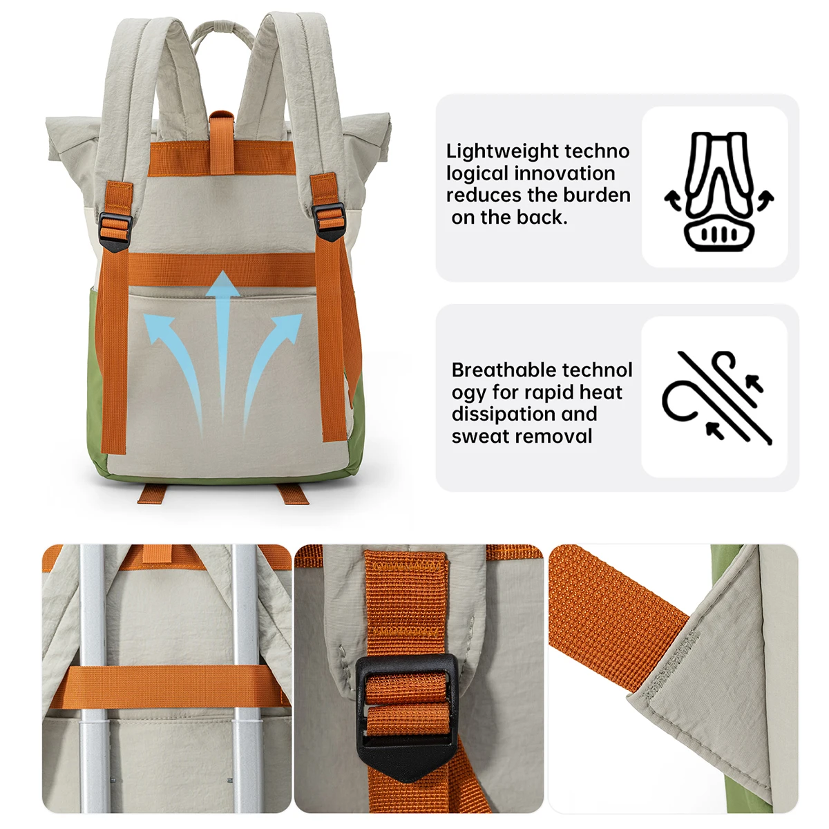 2026 New Trendy Personalized Couple's Backpack, Nylon Fabric Water-Resistant Backpack, Outdoor Hiking Backpack