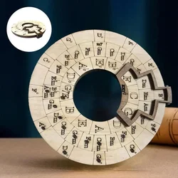 De Madeira Melody Circle Chord Wheel, Música Iluminação Brinquedos, Instrumentos Musicais Acessórios