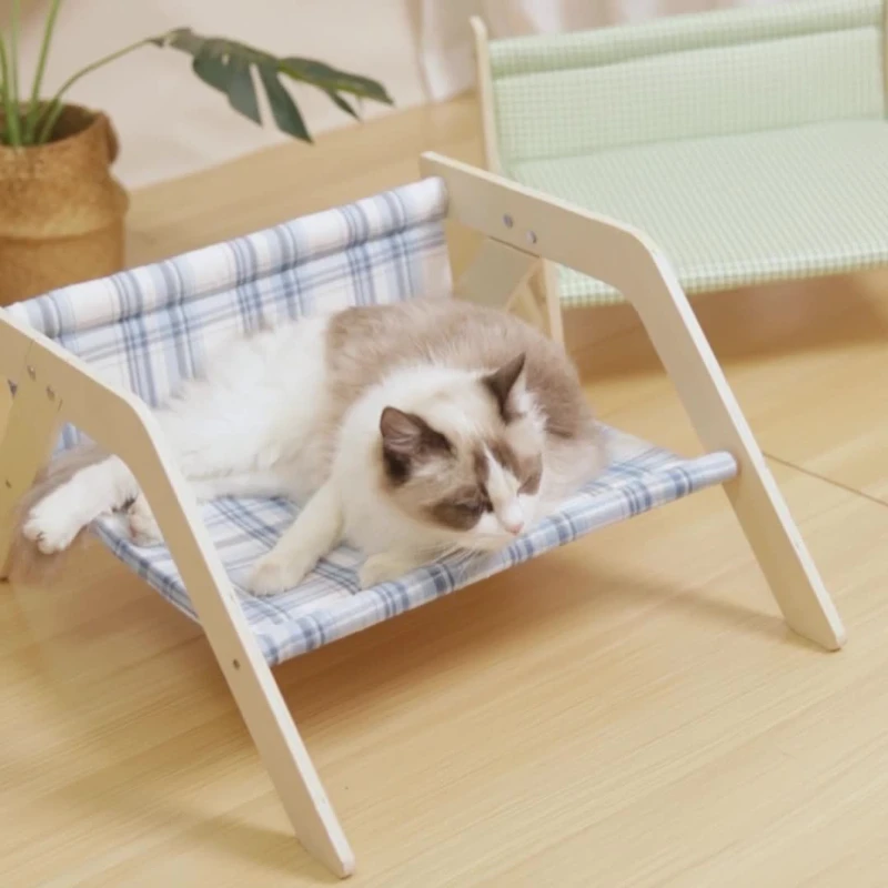 

Wooden Pets Bed Cats Kennel Dog Sofa Bed Four Seasons Universal Cat Beds Chairs Pet Furniture Easy Assembly Pet Supplies