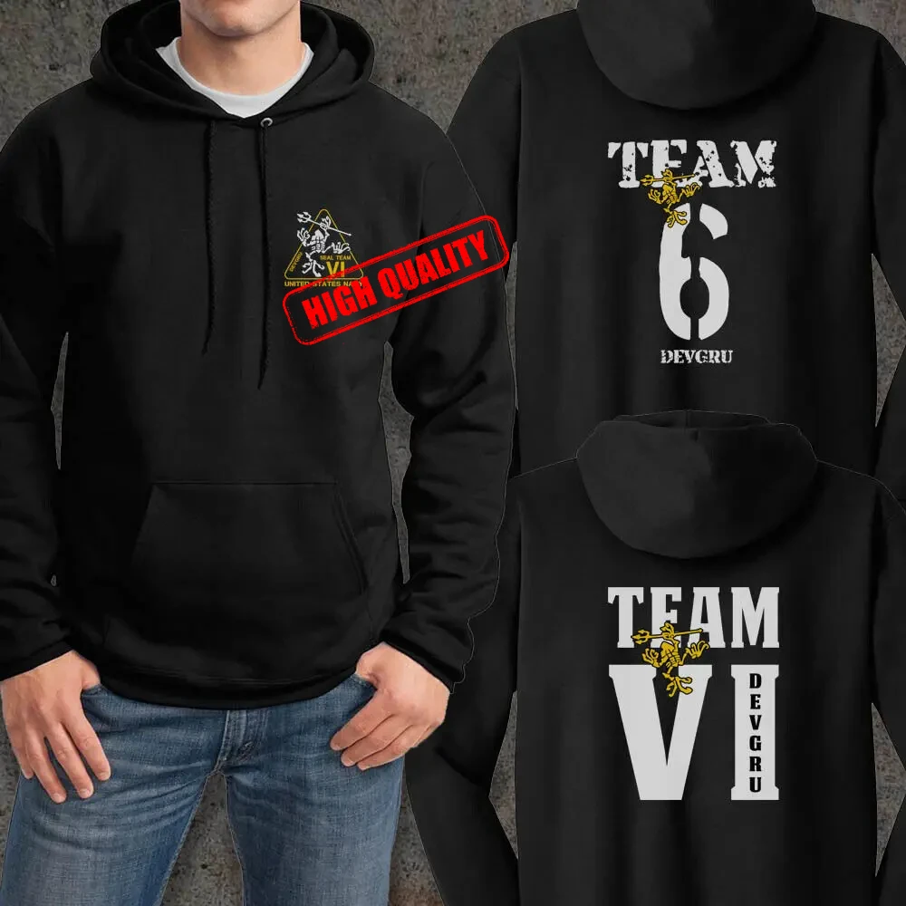 

Naval SEALs Devgru Seal Team Six Silver Squadron Pullover Hoodie New 100% Cotton Comfortable Casual Mens Military Streetwear