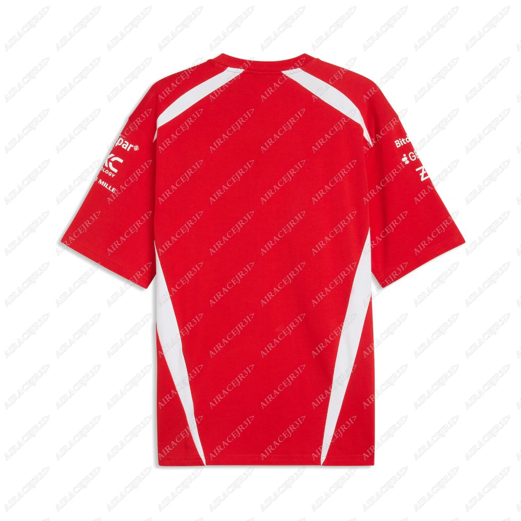 For Ferrari 2026 Racing T-shirt Motorsport Official Hamilton Leclerc Summer Quick Dry Red view 2