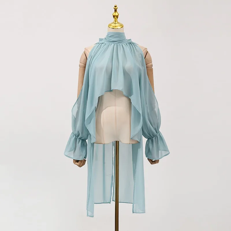 Y2k Women's Clothing Summer New Arrivals Tops Sweet Fresh Japanese Korean Casual Irregular Stand-up Collar Loose Fit