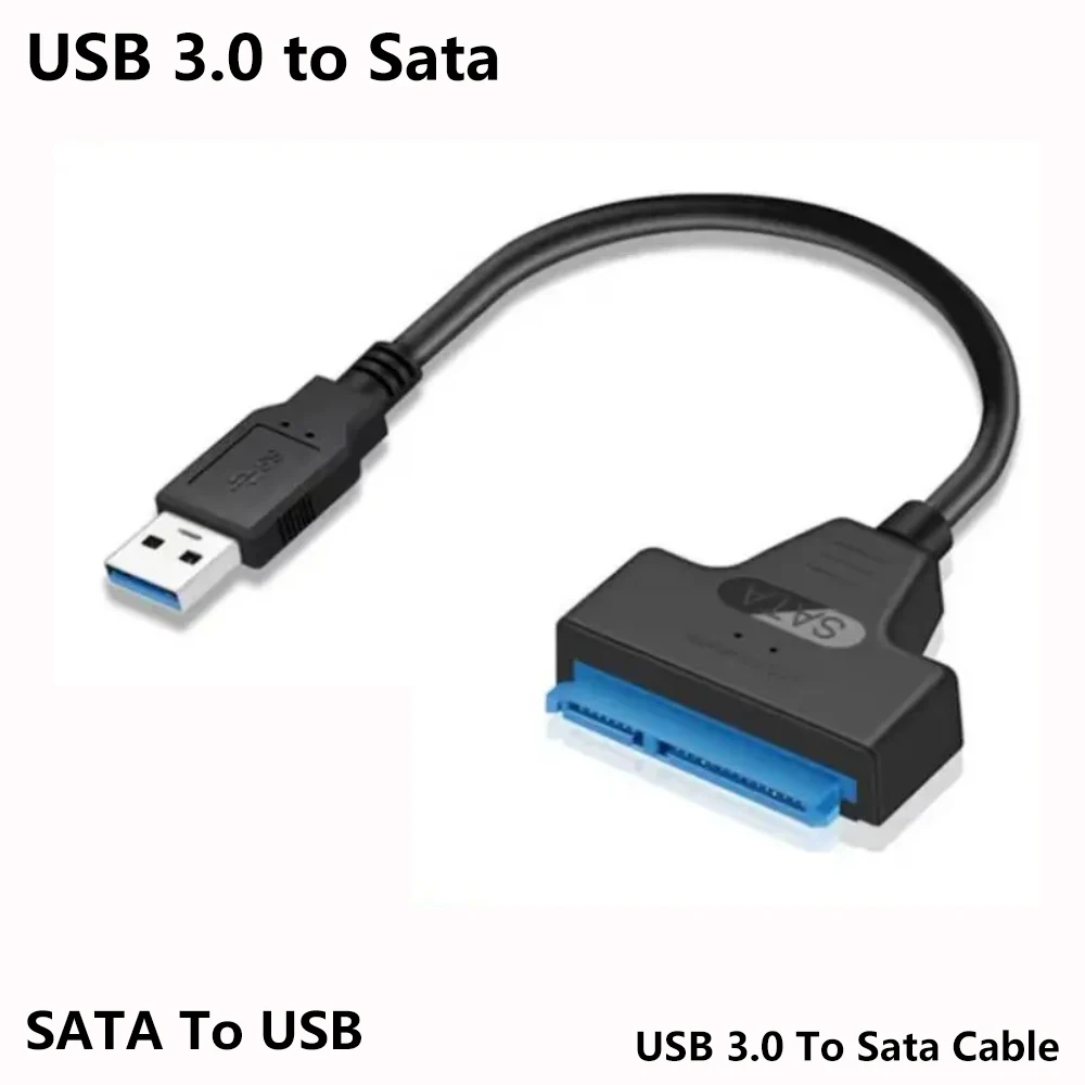 SATA USB 3.0 2.0 Up To 6 Gbps 3 Cable Sata To USB 3.0 Adapter Support 2.5 Inch External HDD SSD Hard Drive 22 Pin Sata III Cable