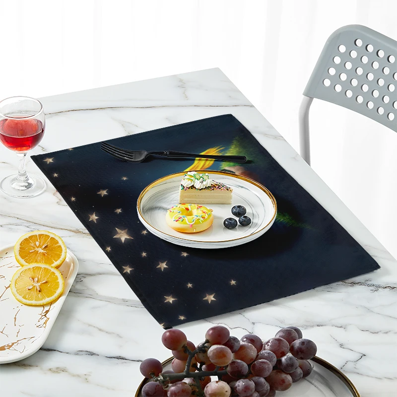 The Little Prince Cartoon Placemat For Kitchen Bar Children Glass Bowl Pad Non-slip Heat Resistant High Quality Canvas Table Mat