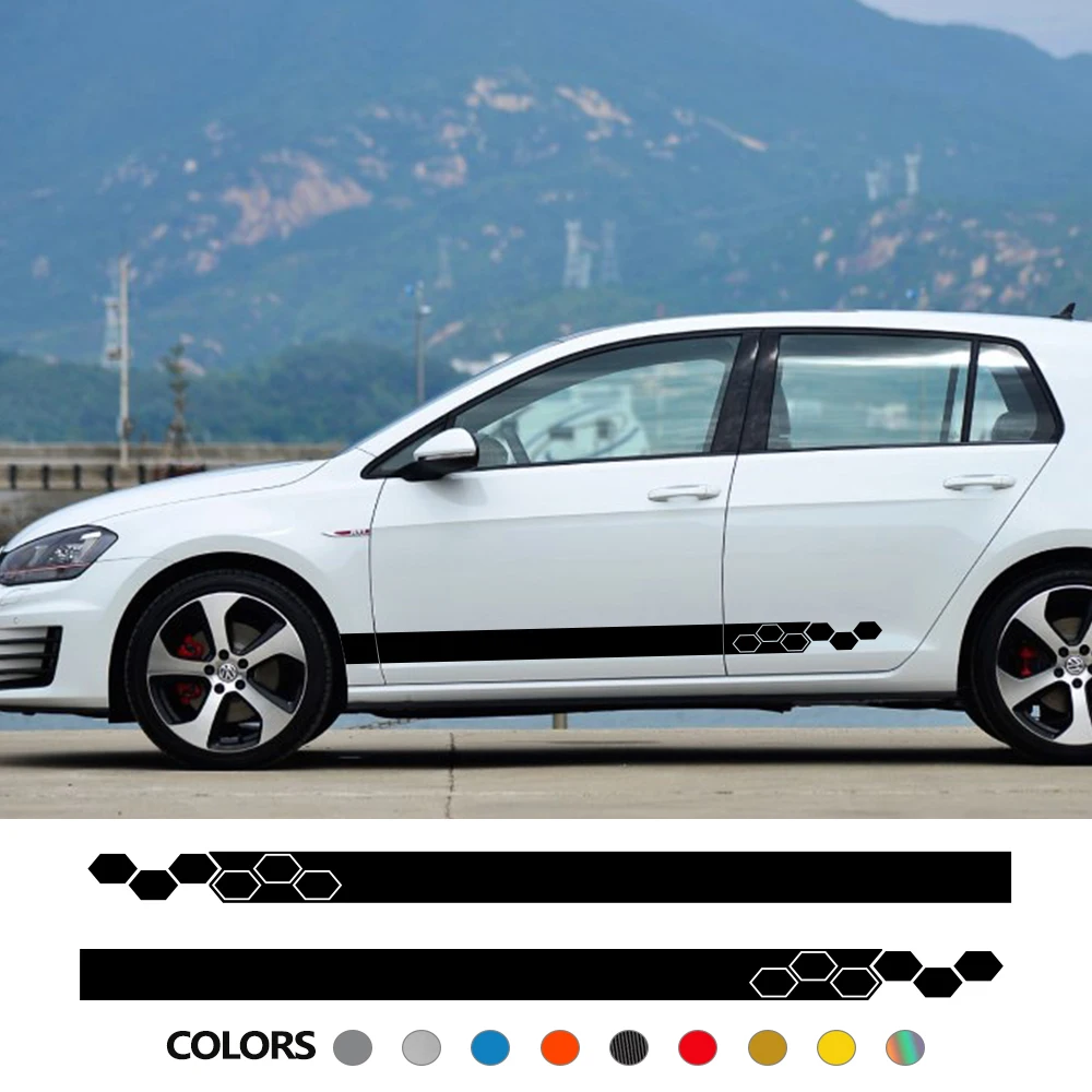 Car Door Side Stickers Auto Vinyl Decor Decal For Volkswagen VW Golf 4 5 6 7 Polo MK2 MK3 MK4 MK5 MK6 MK7 MK8 Tuning Accessories view 2