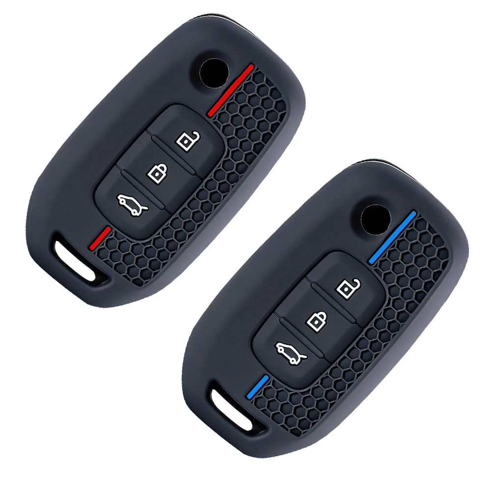 Nova Capa de Silicone para Chave de Carro Renault Kwid 2023 Trafic Clio Kadjar Clio 5 Captur Arkana Sandero Stepway Logan Twingo