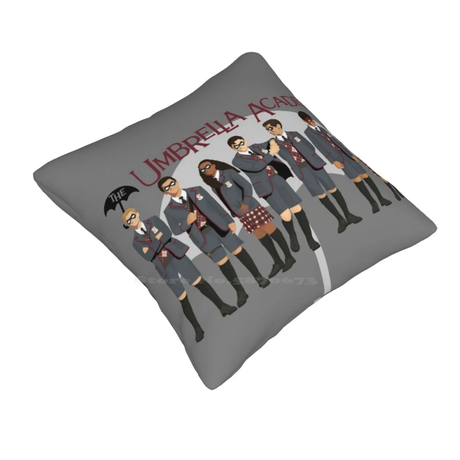 The Umbrella Academy Group Funny Cute Decor Square Pillowcase Tua The Umbrella Academy Luther Diego Allison Klaus Five Ben