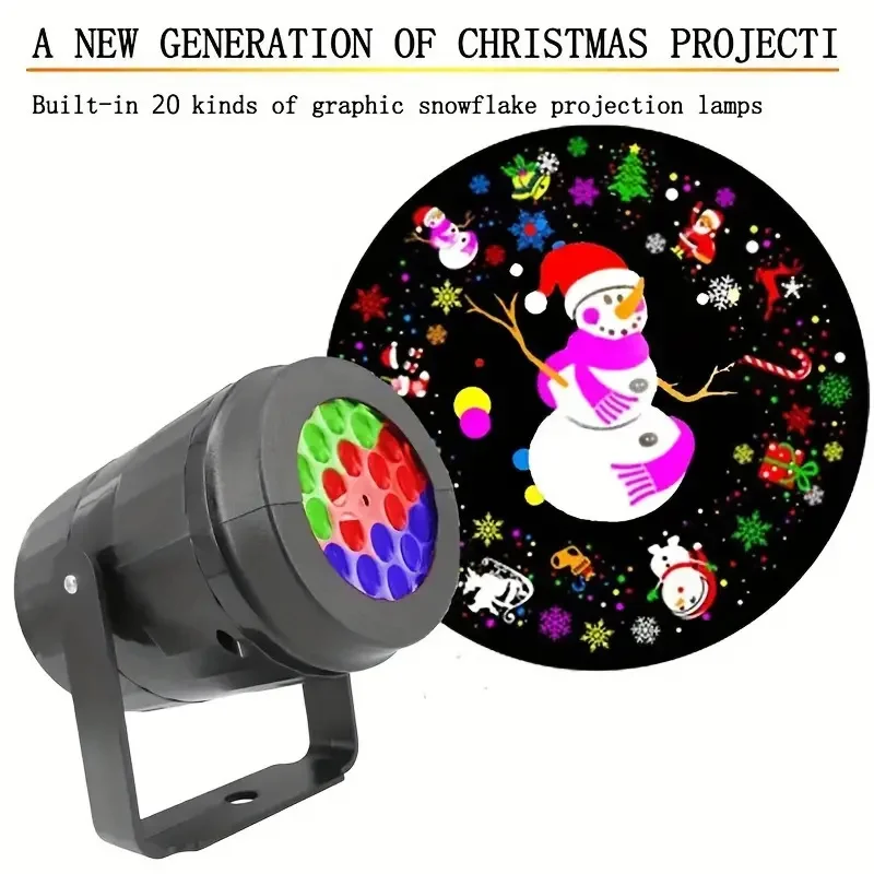 Christmas Projector Snowflake Party Stage Laser Light 360 Rotating LED Christmas Lights Indoor Outdoor Christmas Decoration