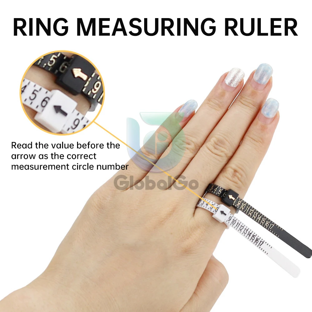 Ring Size Measuring Circle Fit UK/US British/American Officer Finger Size Gauge Men Women Sizes A-Z Jewelry Accessories Tools