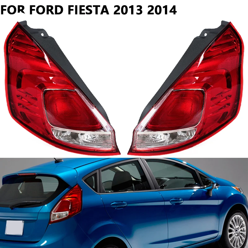 

For Ford Fiesta Hatchback 2013 2014 Rear Tail Light Cover Turning Signal Brake Lamp Warning Bumper Light Cover Car Accessories