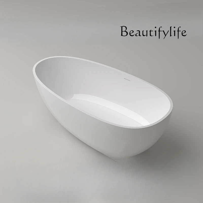 

Artificial stone bathtub polymer independent thin edge bathtub hotel project