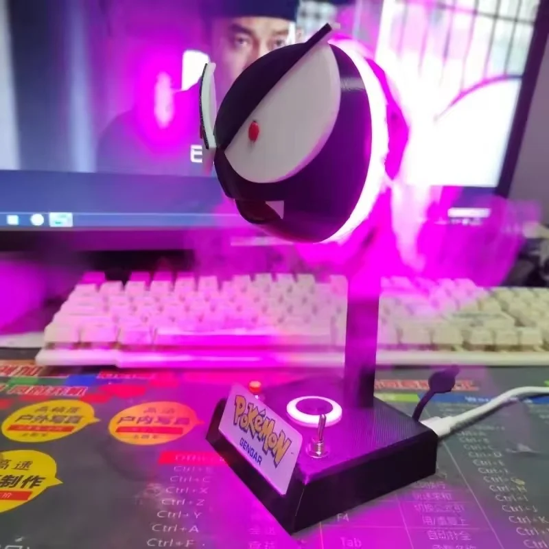 PokéMon Action Figures Umidificatore Gastly Raccogliere la decorazione del desktop Luce notturna Modello Giocattolo Figurina per bambini Regalo