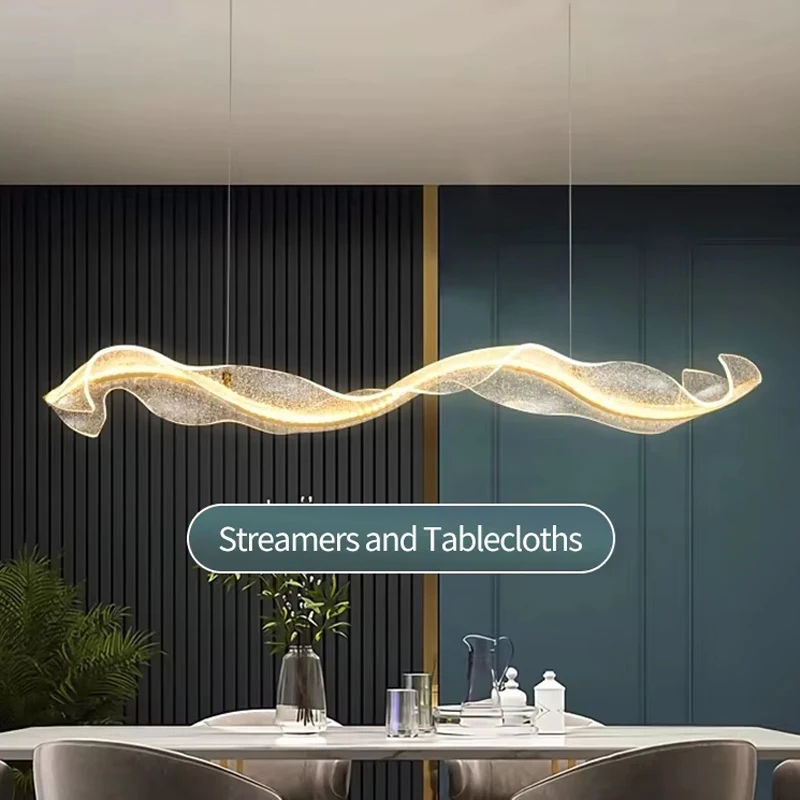 Modern LED Ceiling Chandelier, Restaurant Bar Counter, Long Living Room Dining Table Decorative Lamp, Indoor Lighting