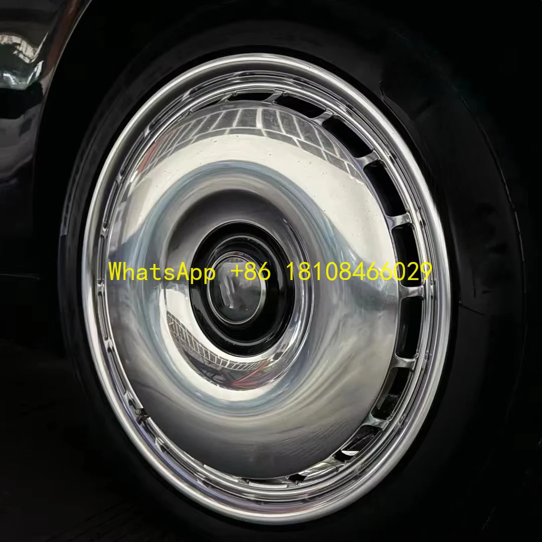 

Custom 5x120 Chrome Forged Alloy Wheels 20-26 Inch Suspended Hub Cover 40mm 25mm ET for Cullinan Ghost Phantom New