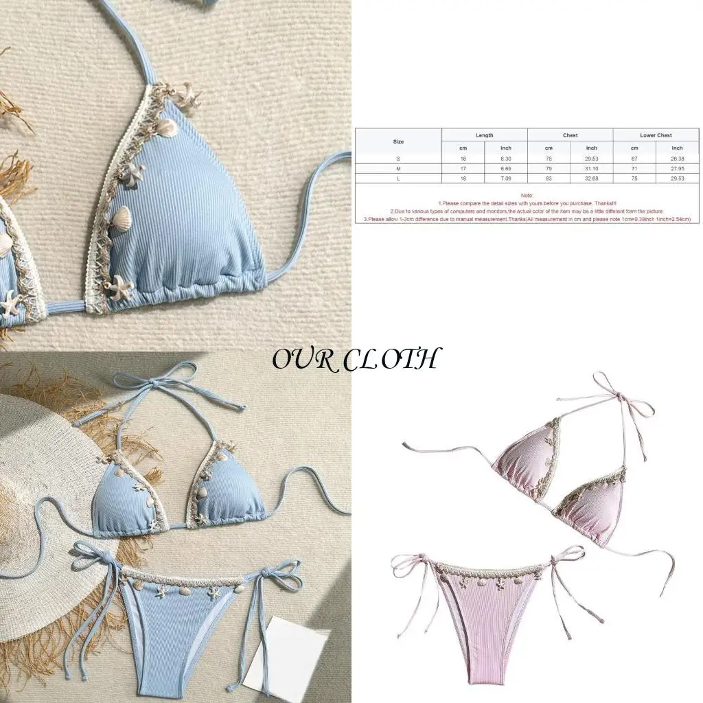 

Регулируемая ремешок для пляжного одежды Женская купальственная купальника с океанским очарованием y1ac