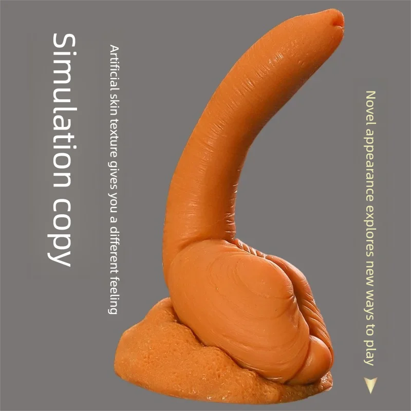 Homosexueller XL-Silikon-Analplug-Dildo, vaginaler Analdilatator, sexueller Missbrauch, Masturbation, Elefant, ziehend, Muschelform, Paar-Sexspielzeug