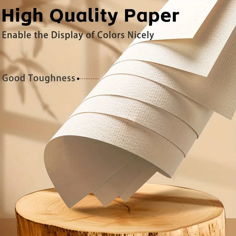 120 Sheets Watercolor Paper Bulk,10lb/230gsm 8.27x11.69in,Water Color Paper for Acrylic,Watercolor,Markers,Gouache,Card Making