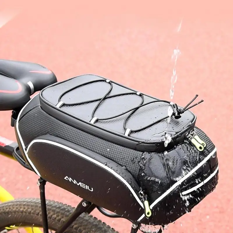Bike Rear Seat Bag 10L Waterproof Bicycle Pack Bag With Reflective Strip MTB Road Bike Cargo Rack Bag For Cycling Bike Accessory