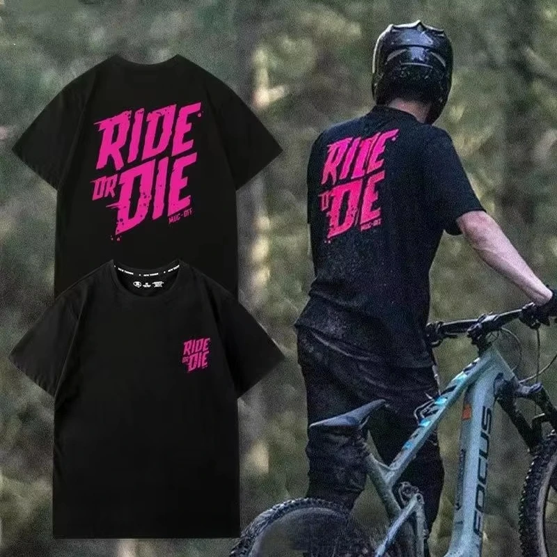 2026 New Cycling Wear Bike Ride or Die Summer Cotton MUCOFF Short-sleeved T-shirt for Men and Women Tops