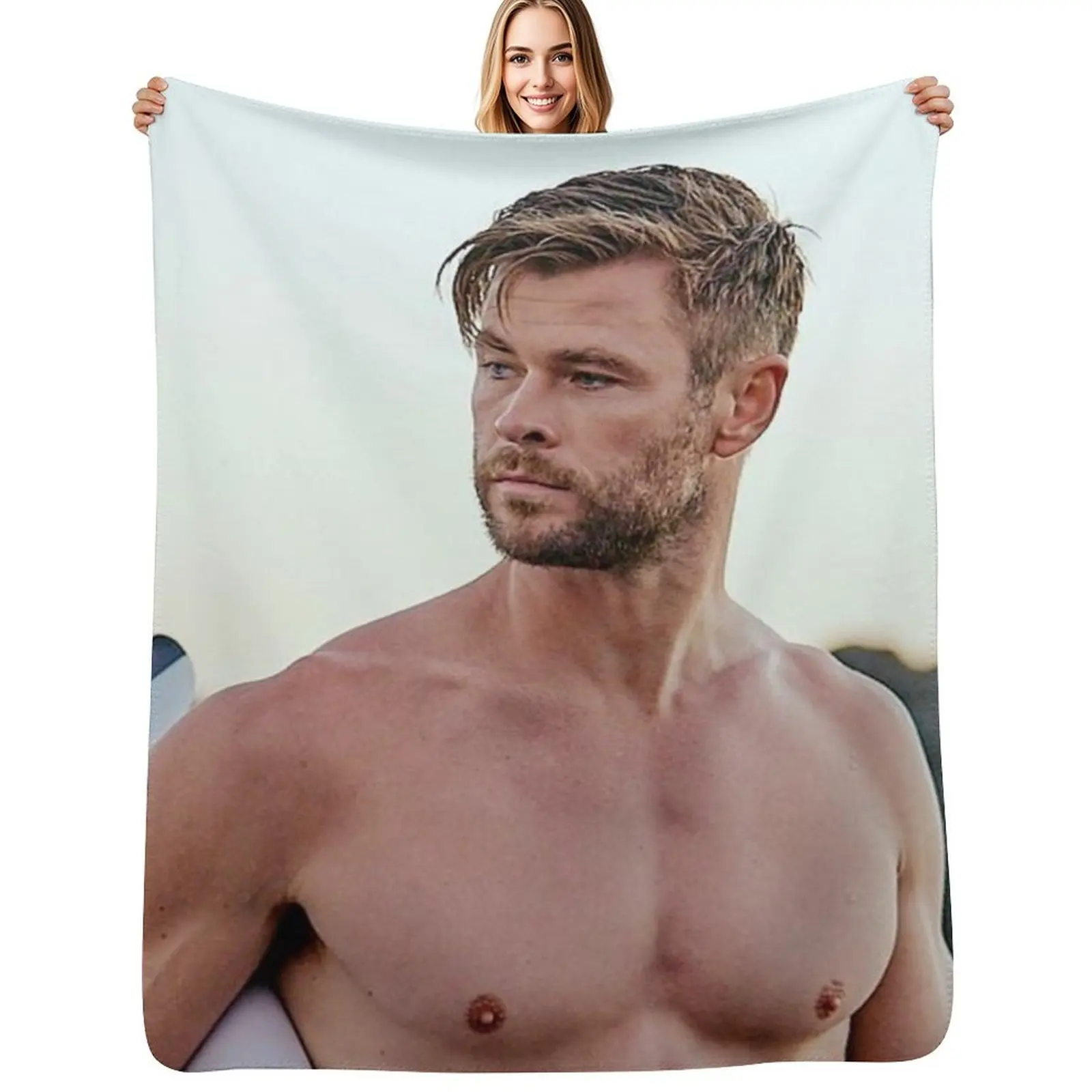 

chris hemsworth2 Throw Blanket Retros For Sofa Thin halloween Blankets