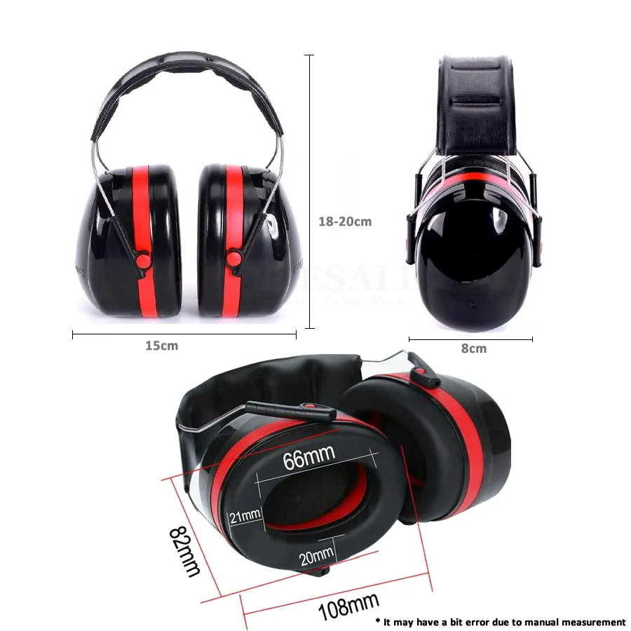 Anti-Noise Over-Head Earmuffs Foldable Noise Sound Reduction Ear Protector Earplug For Work Study Shooting Hearing Protection