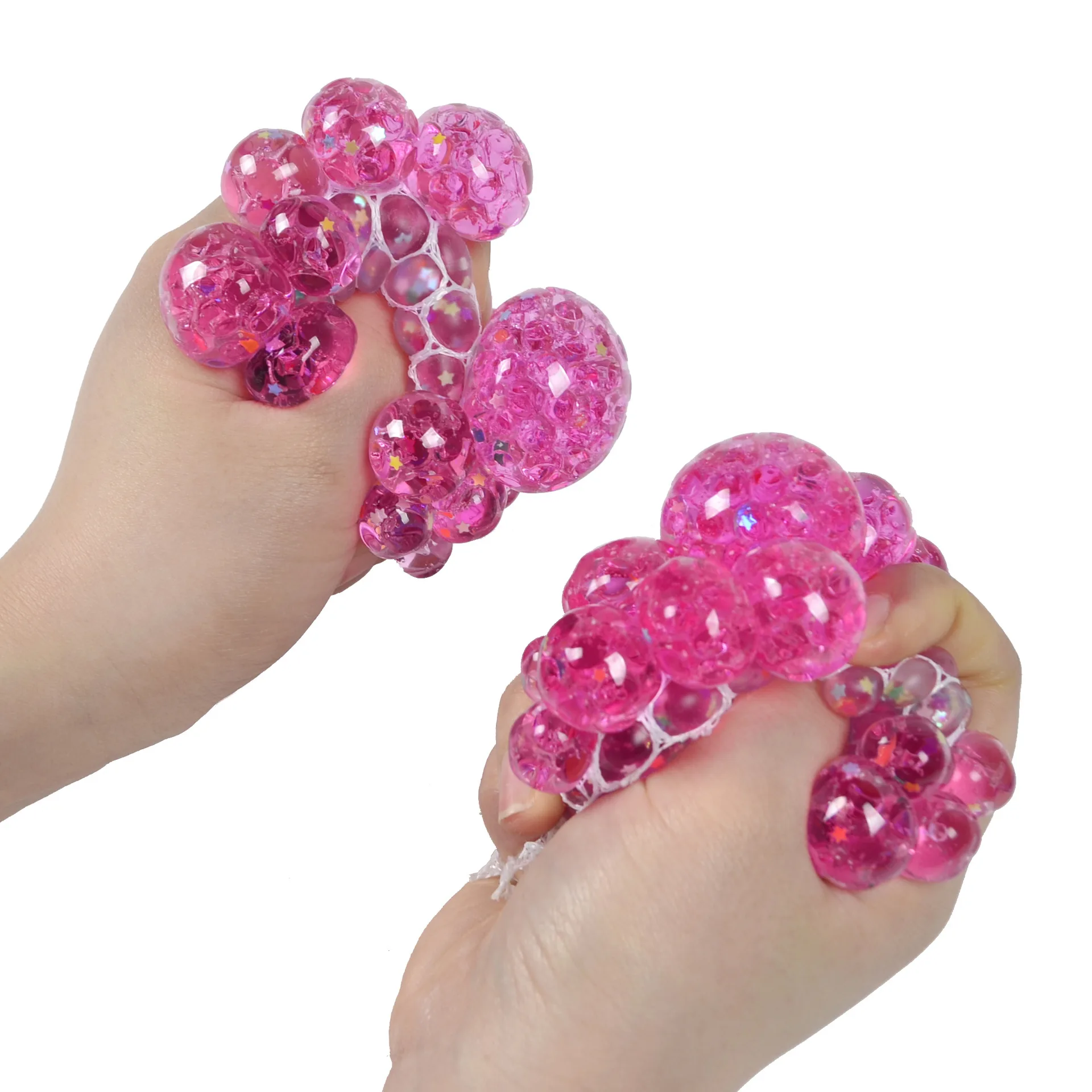 Colorful Star Squeezing Ball Squishy Ball 3D Stress Relief Sensory Toys Adults Anti-Anxiety Fidget Toy with Non-Toxic for Office