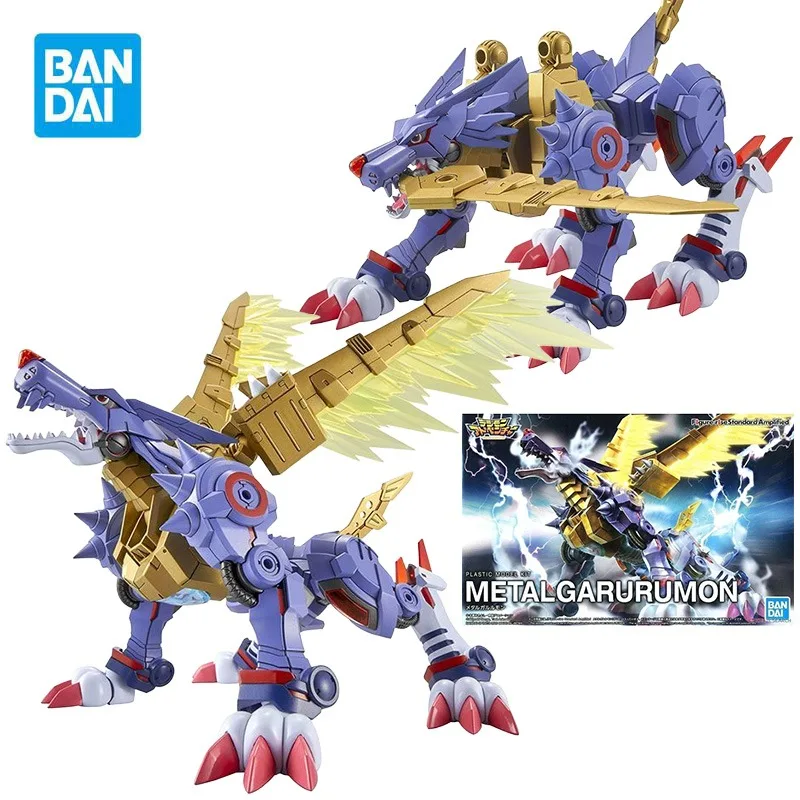 

BANDAI фигурка-всстановка MetalGarurumon, экшн-фигурки Digimon Adventure, аниме, пластиковые игрушки Mdoel KIt для мальчиков, оригинальная коллекция коробок