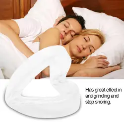 Foldable Stop Snoring Mouthpiece Sleep Apnea Guard Bruxism Apnea Anti Snore Pure Anti Grinding Double Layer Aid Snore Sleeping