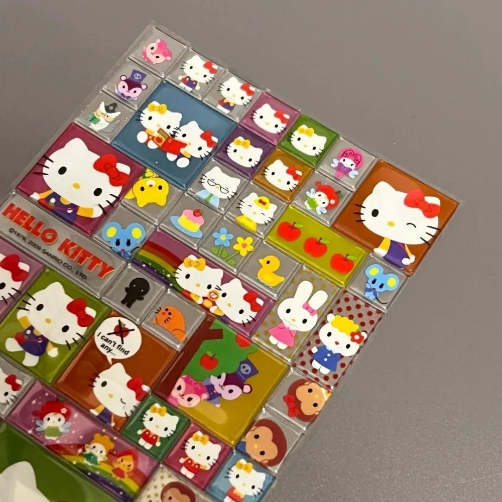 1pc Cartoon Kawaii Hello Kitty Soft Rubber DIY Handmade Sticker Cute Anime Phone Case Water Cup Decoration Paste Sticker Gifts