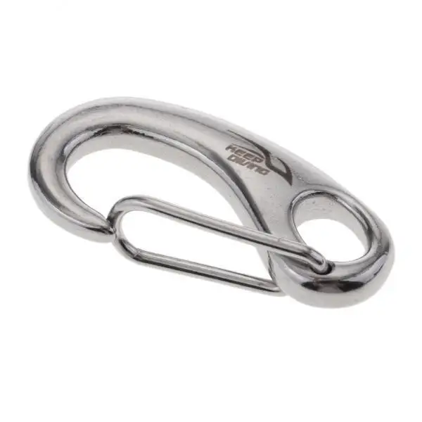 316 Stainless Steel Egg Snap Clip Hook Rustproof Spring Carabiner Key Chain for Scuba Diving Supplies
