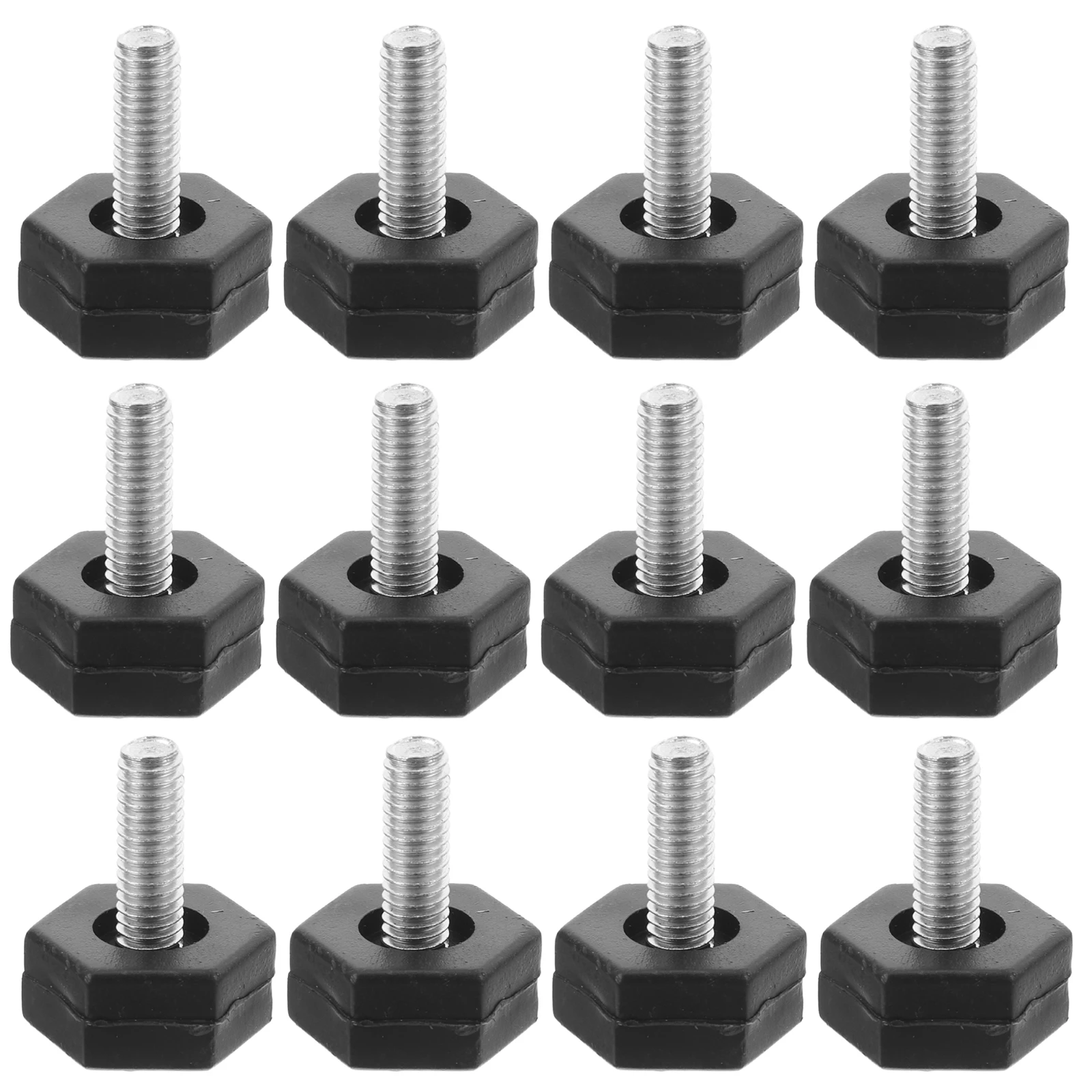 

12pcs Adjustable niture Feet Leveling Sliders for Table Chair Desk Legs Metal Stabilizers Floor Protectors Screw Design
