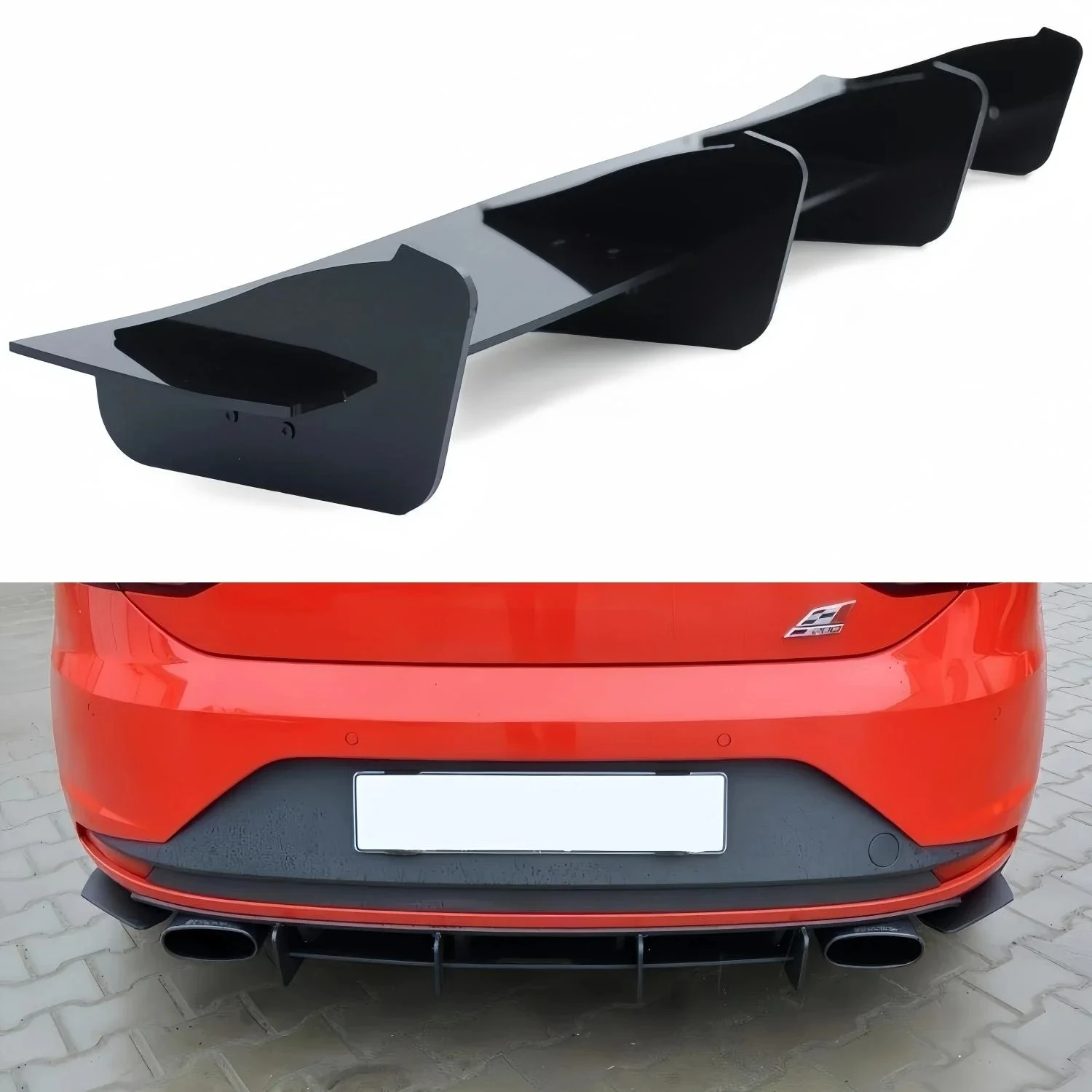 لمعان ماكستون تصميم مانع صدمات خلفي للسيارة الناشر ل سيات ليون MK3 5F كوبرا 2012 2013 2014 2015 2016 قبل تجميل الجانب الخلفي الخائن