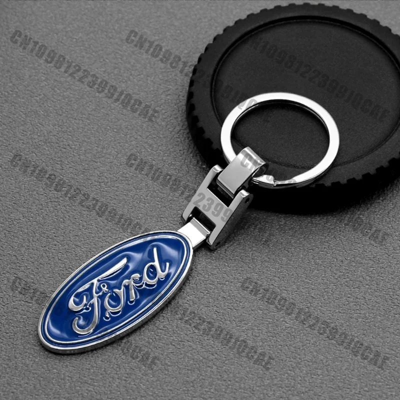 

1Pcs Car Styling Logo Emblem 3D Metal Keychains For Ford Fiesta MK7 Mondeo MK4 ST Focus MK1 MK2 MK3 Focus Ring Leather Key Chain