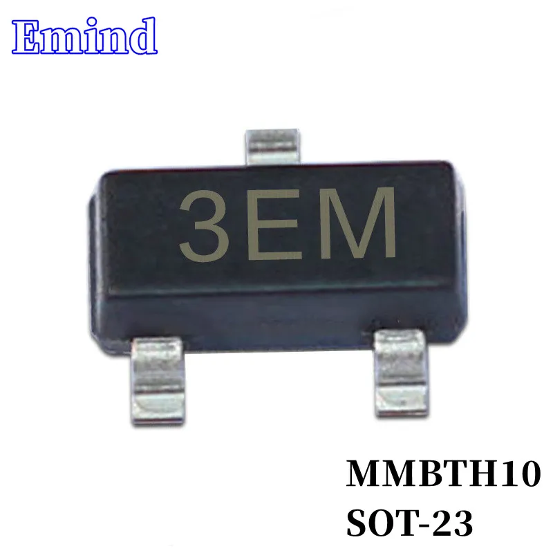 500/1000/2000/3000Pcs MMBTH10 SMD Transistor SOT-23 Footprint 3EM Silkscreen NPN Type 25V/50mA Bipolar Amplifier Transistor