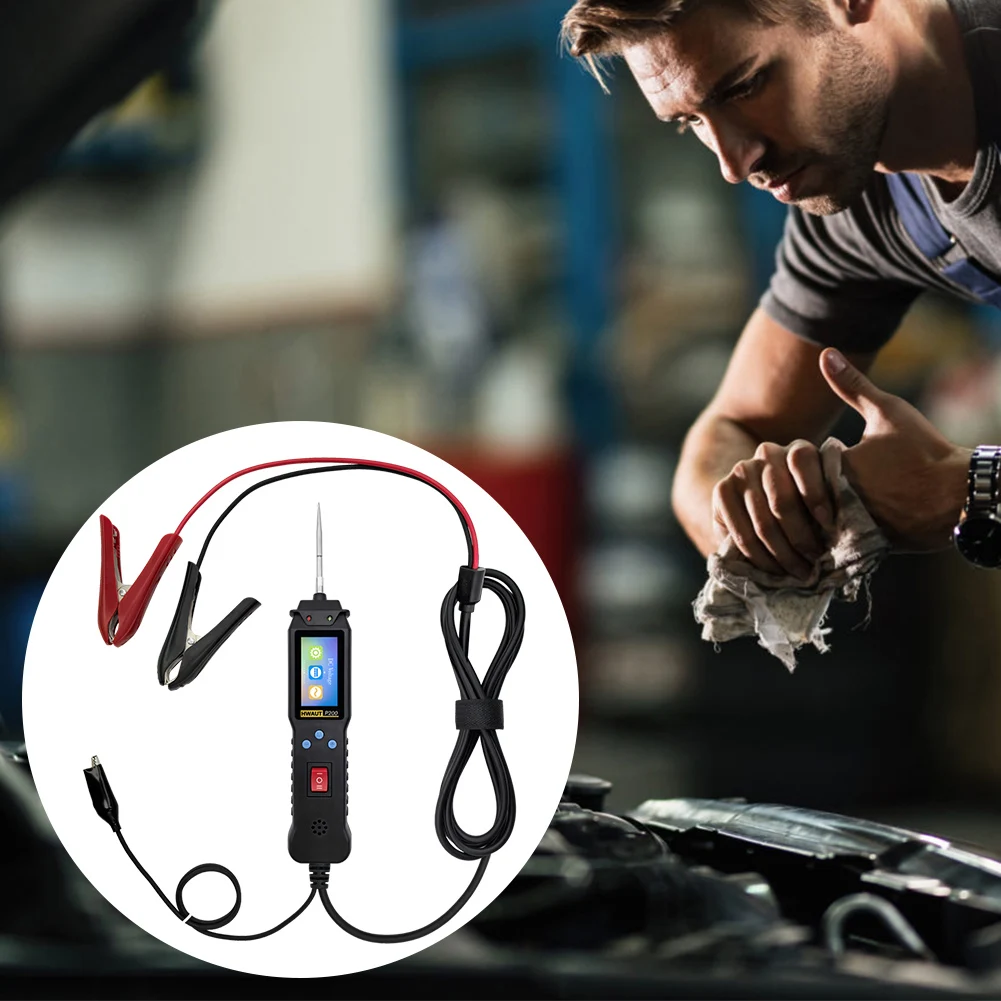 

12-24 В автомобильный тестер цепей, зонд, ручка, автомобильный тестер, 2 м, сканер кабельной цепи зажигания, аккумулятор, тестер системы цепей автомобиля, грузовика