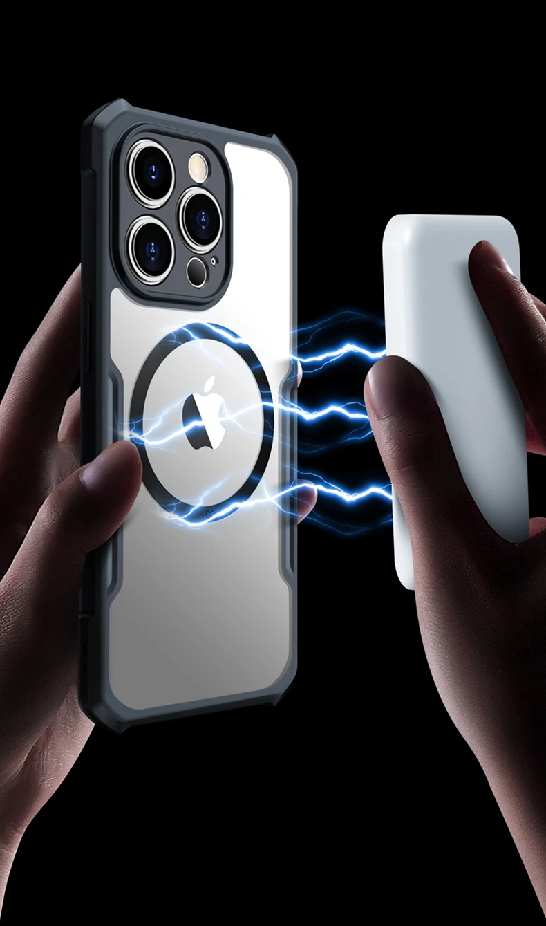 Xundd Hülle für iPhone 15 14 16 17 Pro Max 17 Air Phone 13 Pro 12 Magnetische Hülle, Airbag-Stoßfeste Schale, Kameraschutz-Abdeckung – Detail 6