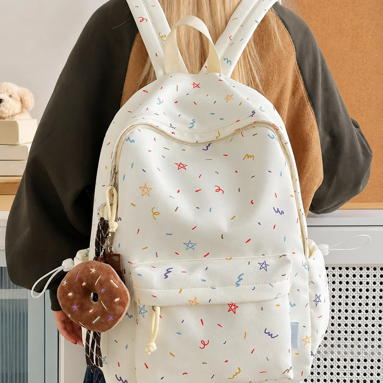 Nylon Backpack Casual Laptop Backpack Student Backpack Colorful For Short-Distance Travel Unisex Daily Use